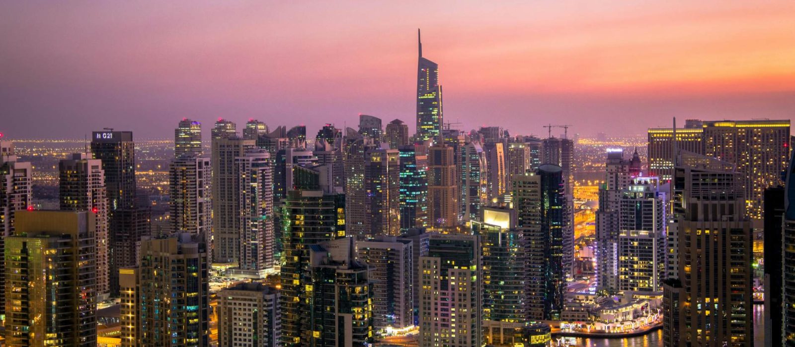 Dubai Marina during night